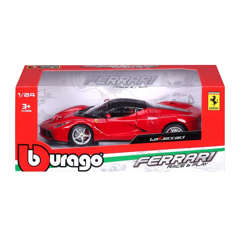 Bburago-vehículo de lujo de aleación de Ferrari LAFerrari Aperta, escala 1:24, coches fundidos a presión, colección de juguetes, regalo