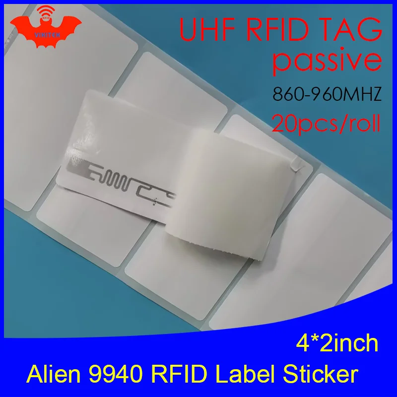 

UHF RFID tag sticker Alien 9940 9640printable copper label 860-960mhz H9 EPC 20pcs free shipping self-adhesive passive RFID labe