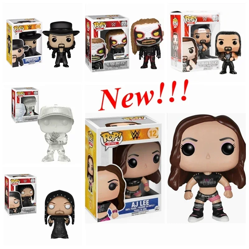 NEWest FUNKO POP #12 Undertaker #08 #69 Roman Reigns #23 John Cena #59 Action Figure Collection Model Toys for Children Gifts