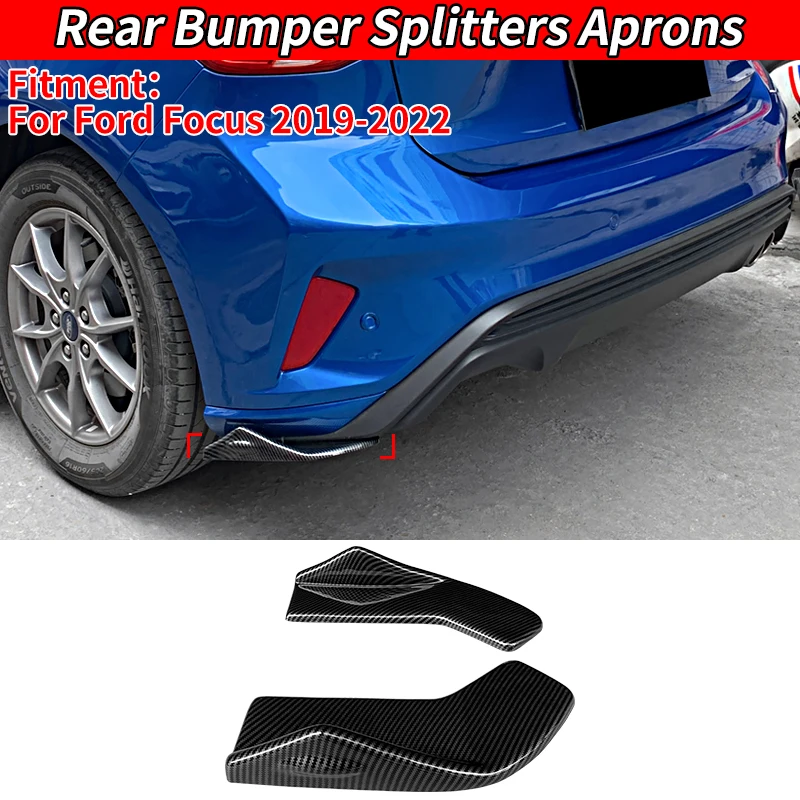 

For Focus 2019-2022 Car Rear Wrap Angle Splitters Diffuser Body Kit Splitter Exterior Anti-Collision Protection Accessories ABS