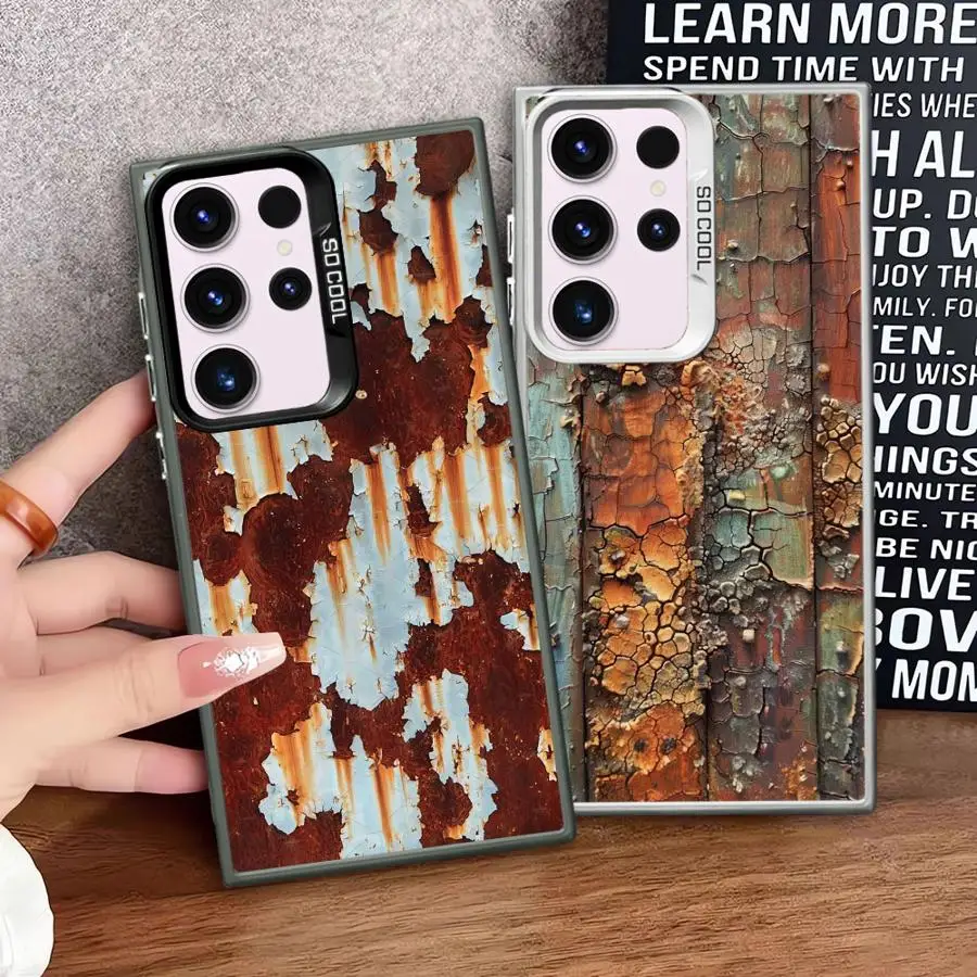 Funda para Teléfono Samsung Galaxy S21 S23 Note 20 Ultra S20 FE S22 Ultra S24 FE S25Edge S25 Retro Rust