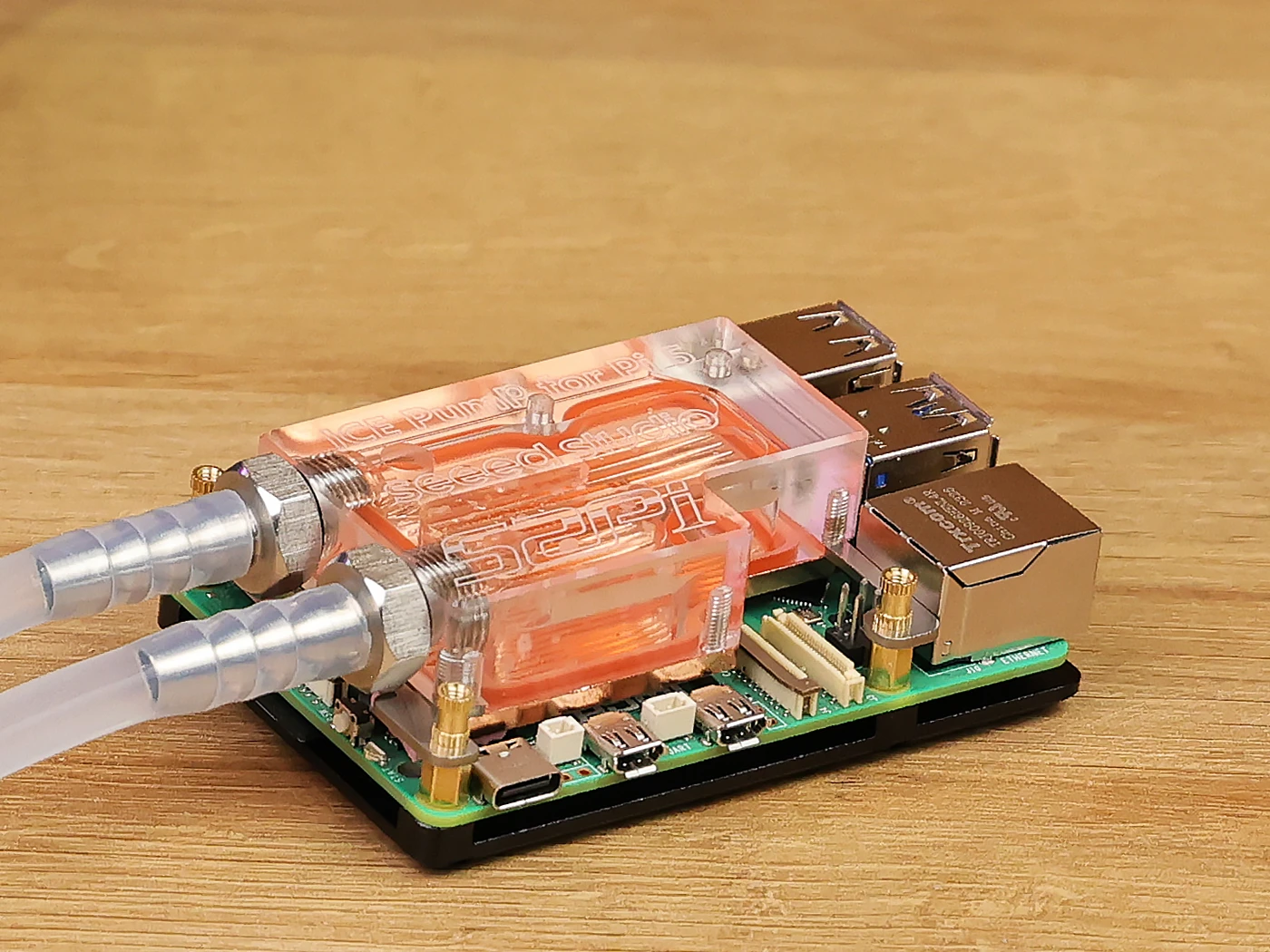 Water Cooling Radiator for Raspberry Pi 5 Water Cooling RGB integrated CPU Cooler High-Performance