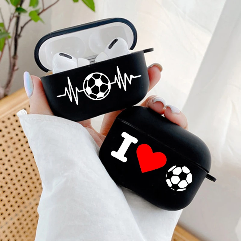 Soft Silicone Case for Apple Airpods Pro 2 1 3 Simple Football Soccer Ball Mom Shockproof Protection Air Pods Earphone Box Cover