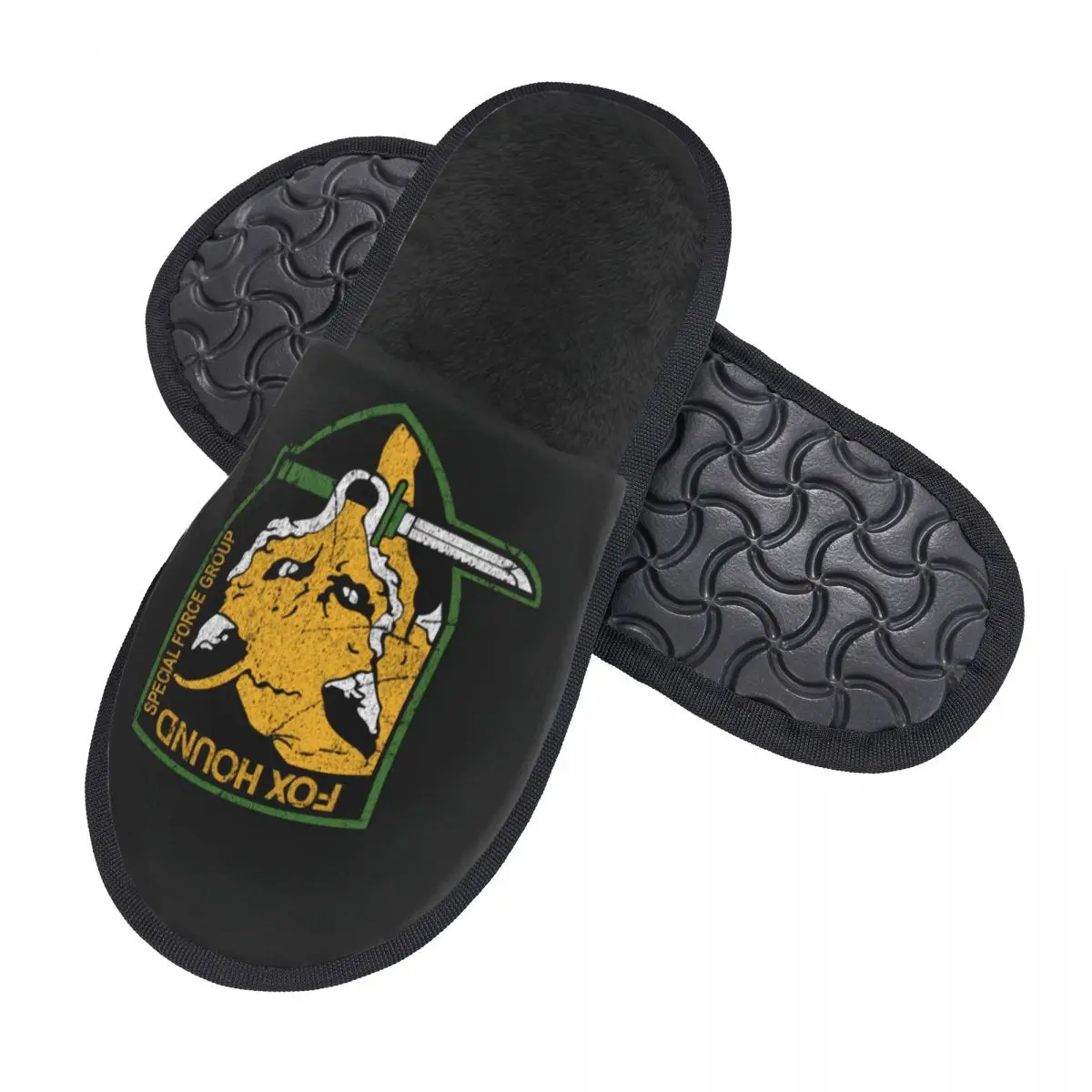 Custom Print Metal Gear Solid Fox Hound House Slippers Soft Warm Video Game Memory Foam Fluffy Slipper Indoor Outdoor Shoes