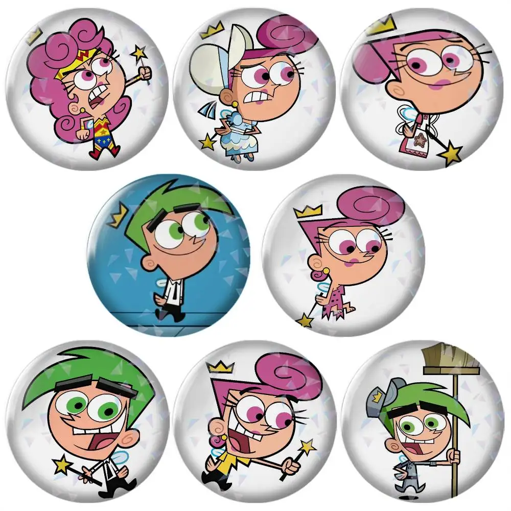 Cartoon The Fairly OddParents-s Brooch Metal Badge Brooch, Fashion Decorative Pins for Hat Bag Clothing Decoration,Souvenir.