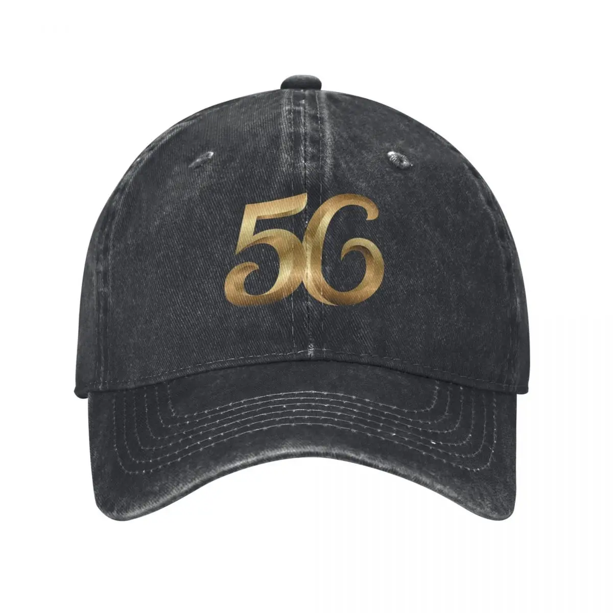 56 Golden Number Fifty Six Baseball Cap Luxury Cap Cosplay custom Hat Mens Women's