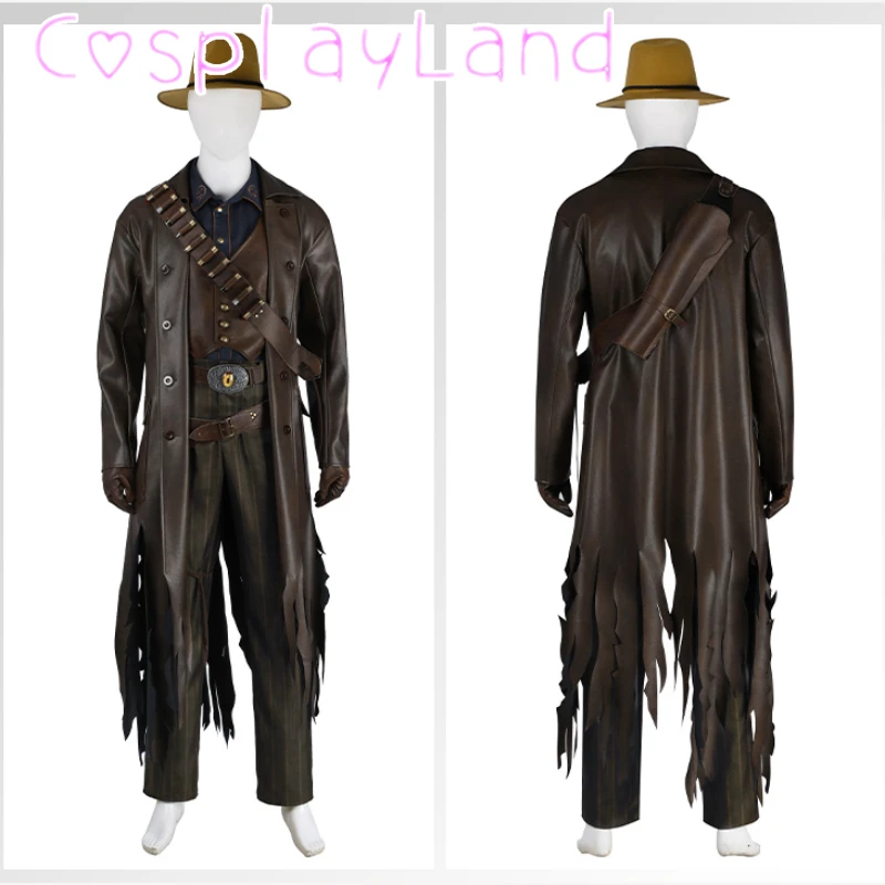 

Ghoul Cosplay Costume Fall Walton Outfit Leather Coat with Accessories Full Set Men Suit Individual Items Are Sold Custom Size