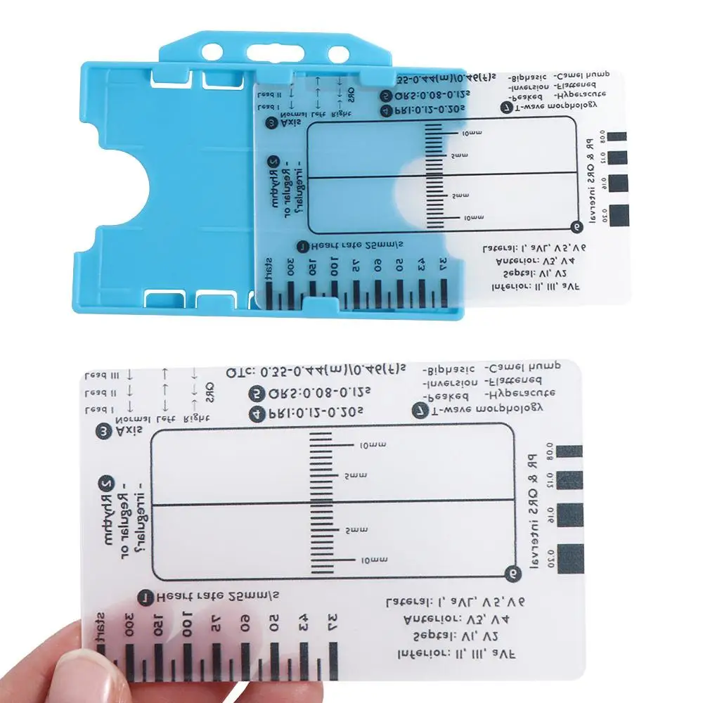 

Interpretation ECG 7 Step Ruler Card Portable Pocket Clear ECG EKG Calipers with Protective Sheath Emergency Tool