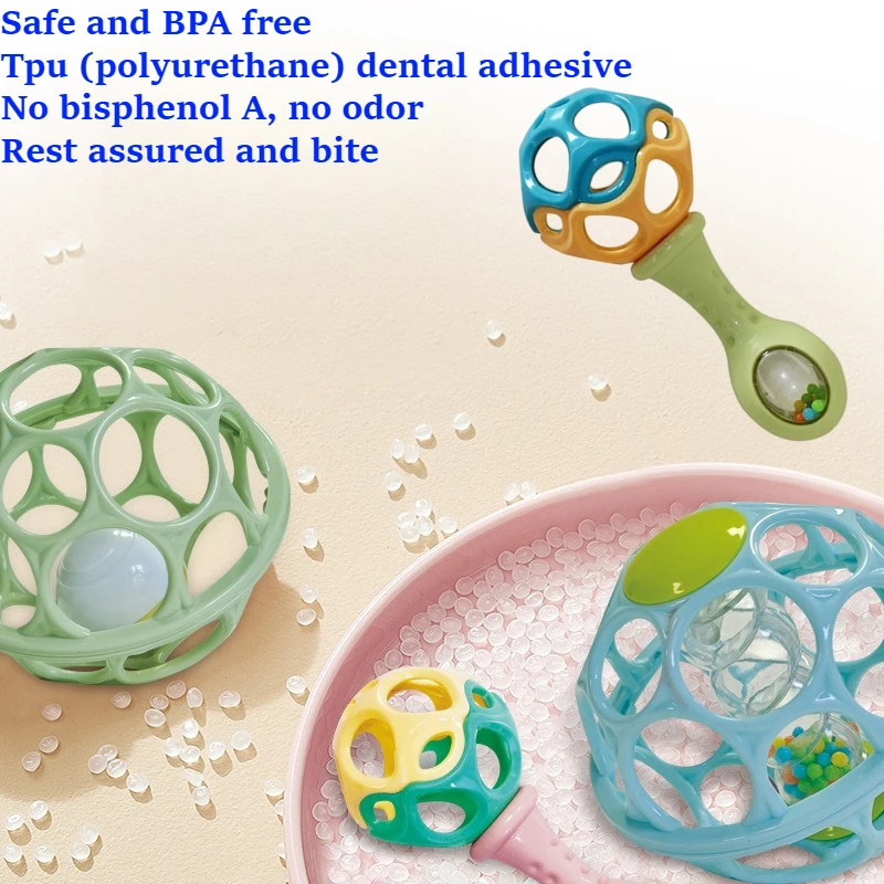 Baby Hand Grabbing Ball Can Bite The Hand and Shake The Bell Toy for Early Education Intelligence and Finger Training Baby Toys