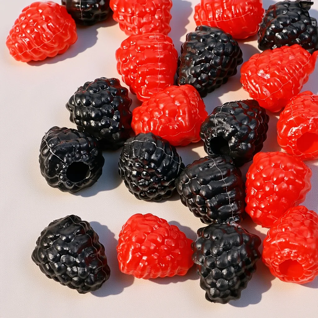 

40Pcs Fake Raspberry Adornment Plastic Fruit Decor for Home School Kindergarten Simulation Raspberry Fake Fruit