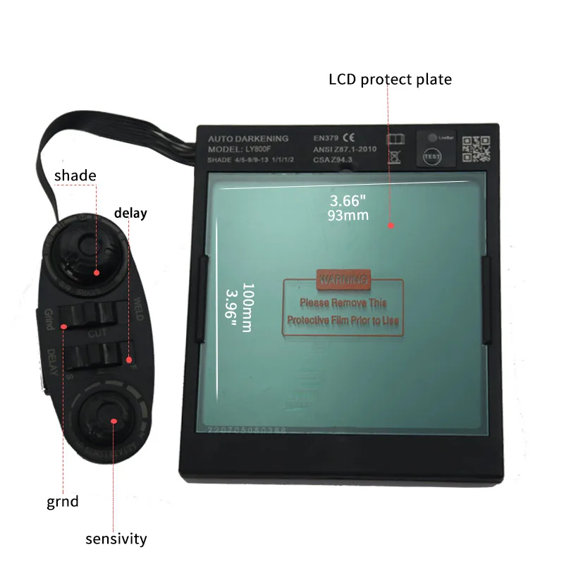 Imagem -02 - Big View-solar Auto Escurecimento Soldagem Máscara Eara Arc Sensor Cor Verdadeira Capacete Filtro Tig Mig Mma Moagem Din5-din13