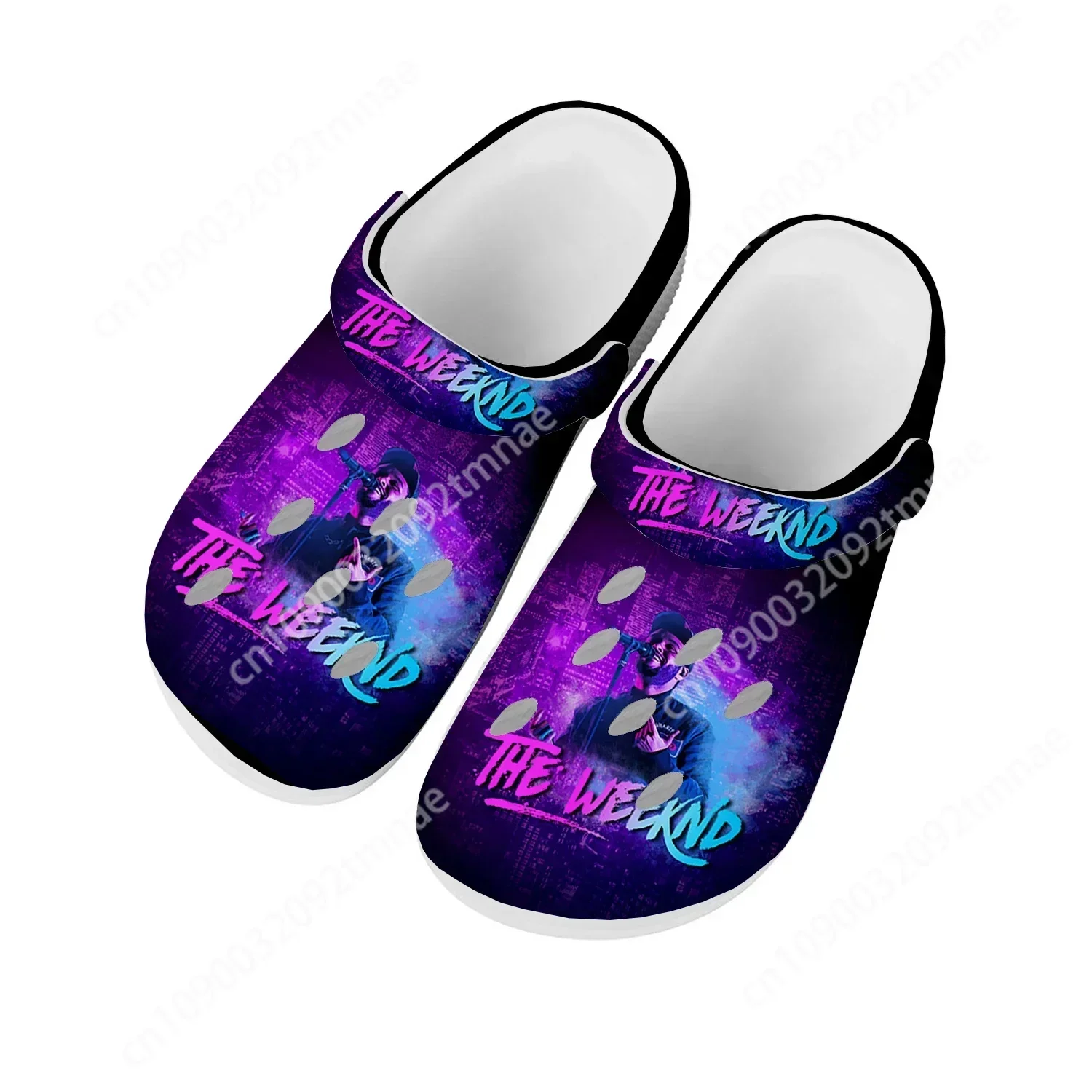 The Weeknd Singer Pop Home Clogs Custom Water Shoes Mens Womens Teenager Shoe Garden Clog Breathable Beach Hole Slippers White