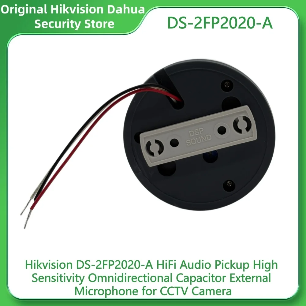 

Hikvision DS-2FP2020-A HiFi-микрофон с высокой чувствительностью, всенаправленный конденсаторный внешний микрофон для камер видеонаблюдения
