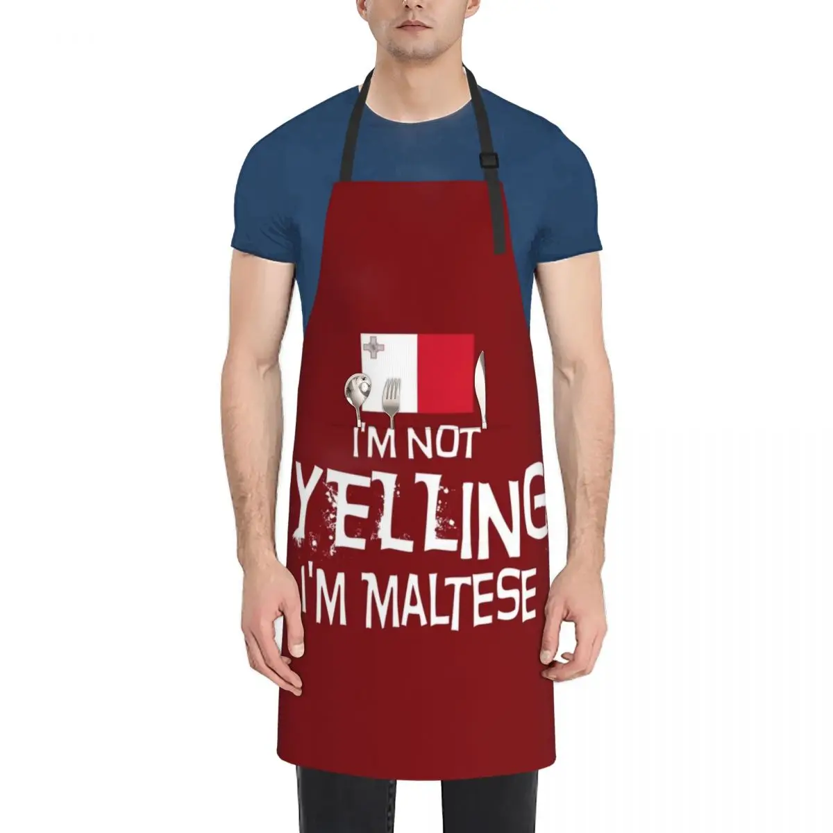 

Flag of Malta I'm not yelling I'm Maltese. Apron Hairdressing Nursing Apron