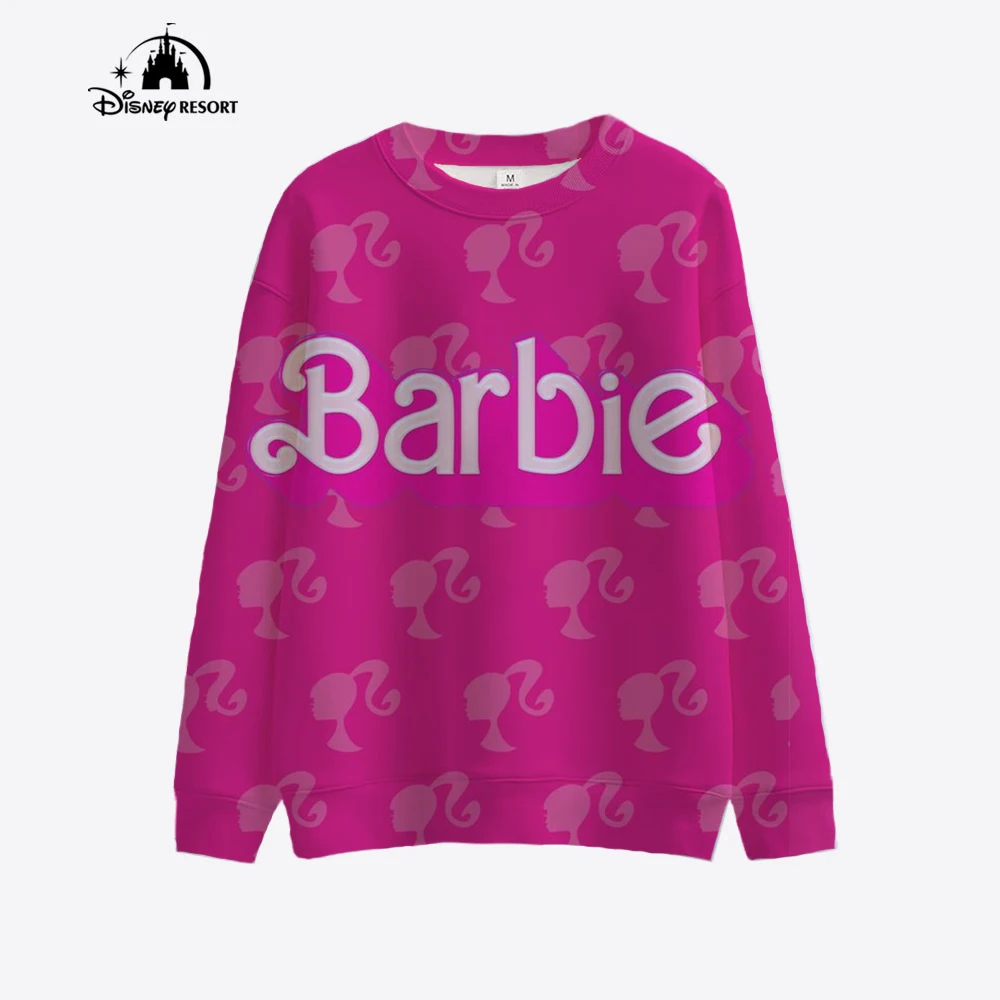 Simple Barbie Printing Women Hoodies Harajuku Oversize Hoody Fashion Loose Clothing Comfortable Sweatshirt Female ﻿