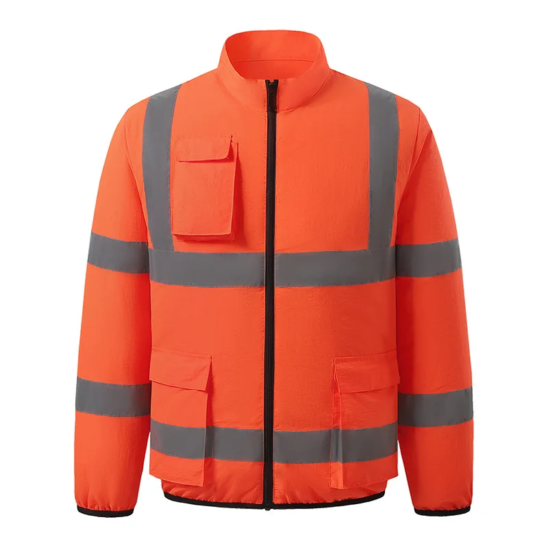 

Men USB Cooling Long Sleeve Work Jacket Reflective Striped Air Condition Wear Sun Protection Breathable For Outdoor Construction