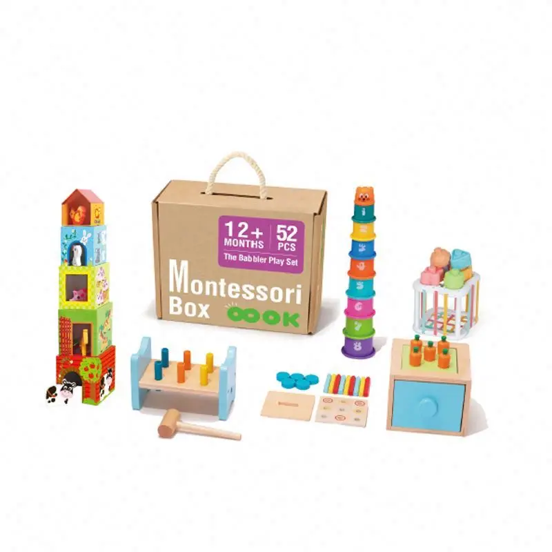 

Montessori Early Education Educational Toys 0-6M Hand-eye Coordination Toys Color Cognitive Education Box