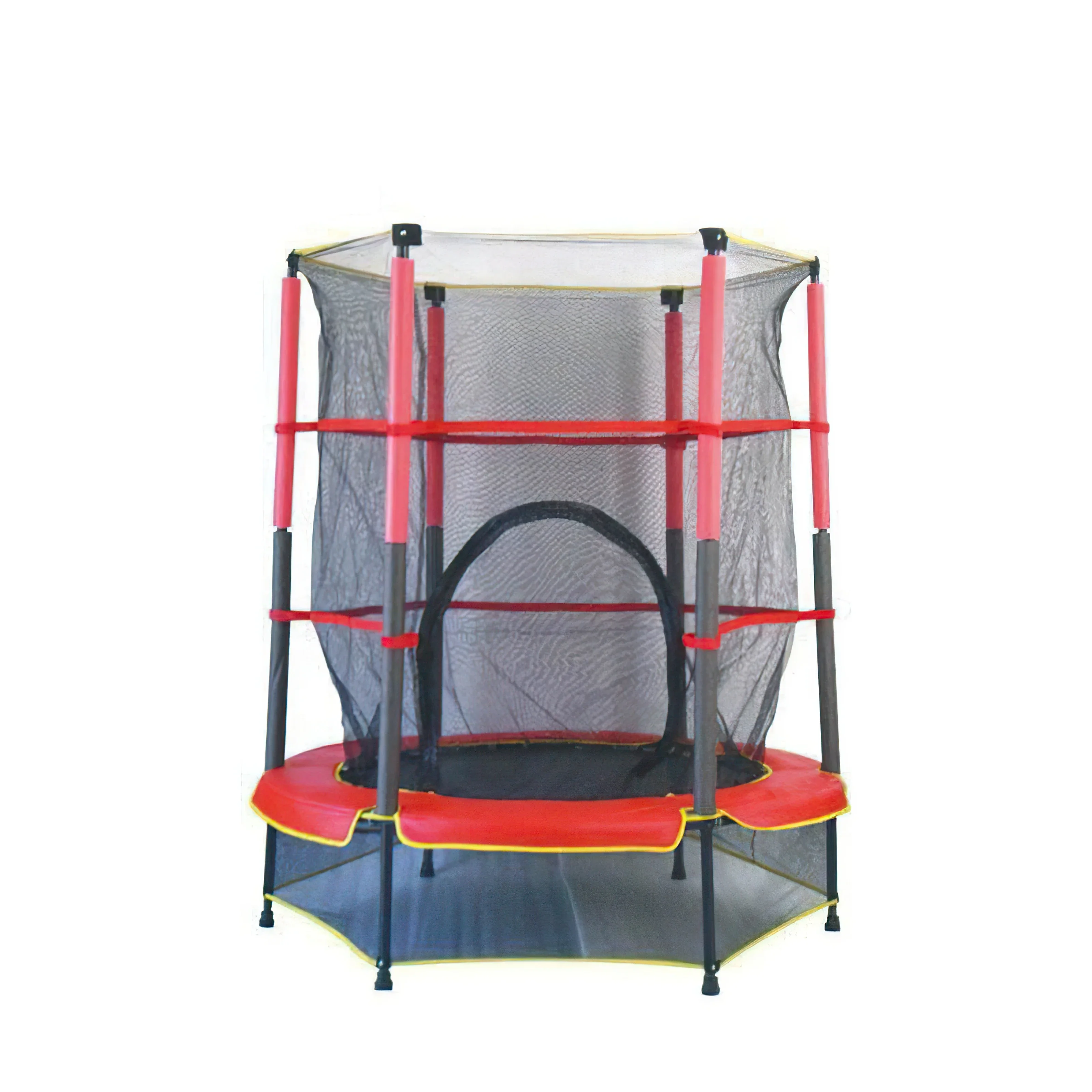 Outdoor Park 55 Inch Indoor Kid Adult Fitness Mini Trampolines With Handrail Protective Net