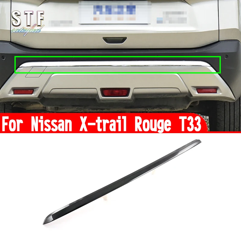 For Nissan X-trail Rouge T33 2021 2022 2023 Car Accessories ABS Rear Bumper Cover Trim Molding Decoration Stickers