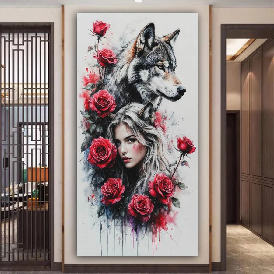 Woman Wolf Rose Large Size Diy - đánh giá và giá Women Bags Pictures