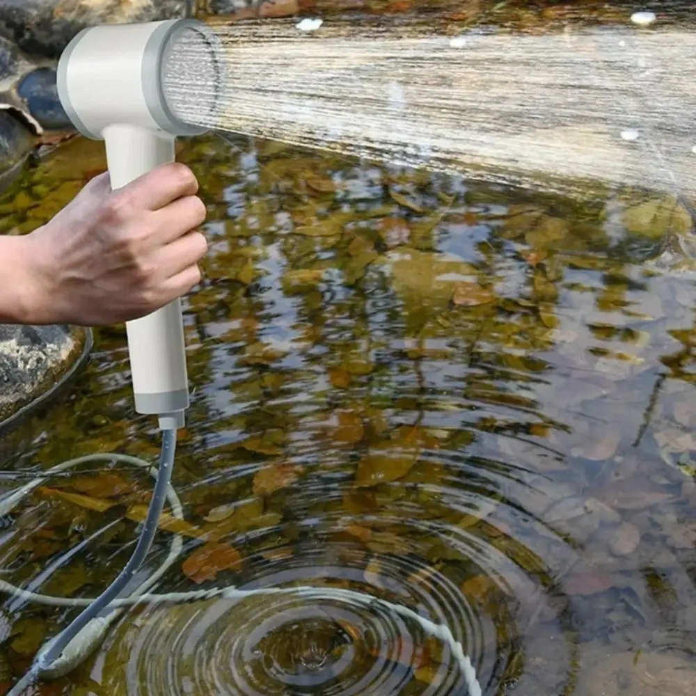 

Самовсасывающий портативный душ, регулируемый массажный пузырьковый перезаряжаемый душ с батарейным питанием, уличный душ для пешего туризма