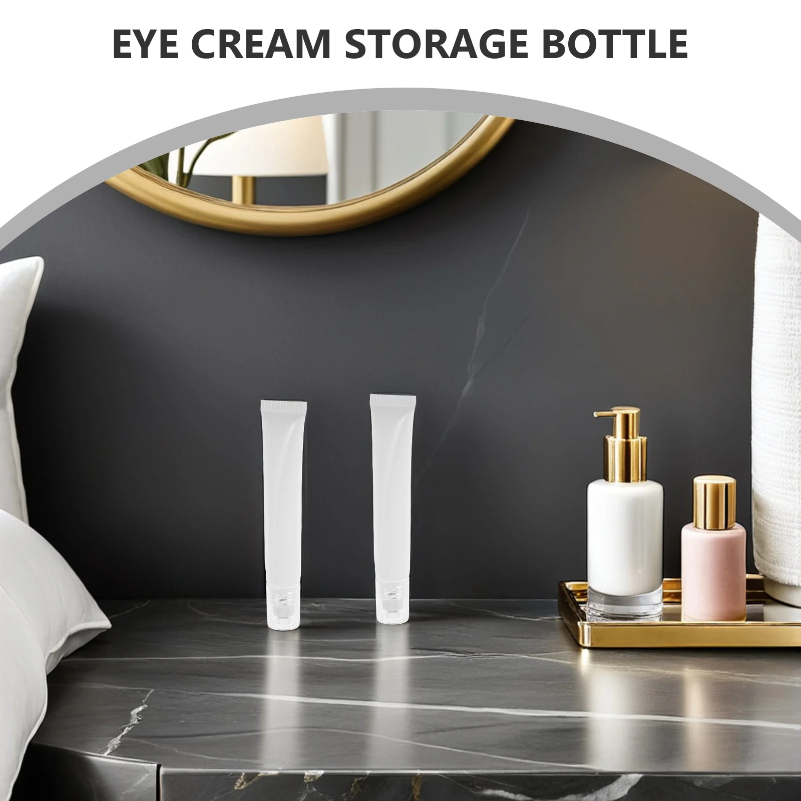 Distributeur de crème pour les yeux, 5 pièces, 20Ml, Tube à presser rechargeable et étanche pour voyage, soins de la peau, bouteille à rouleau Portable, Mini
