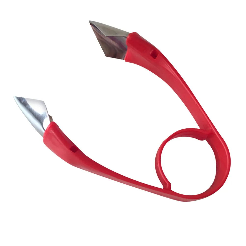 Stainless Steel Strawberry Stem Remover Bright Red Huller Kitchen Tool Tomato Core Remover Precision Fruit Corer
