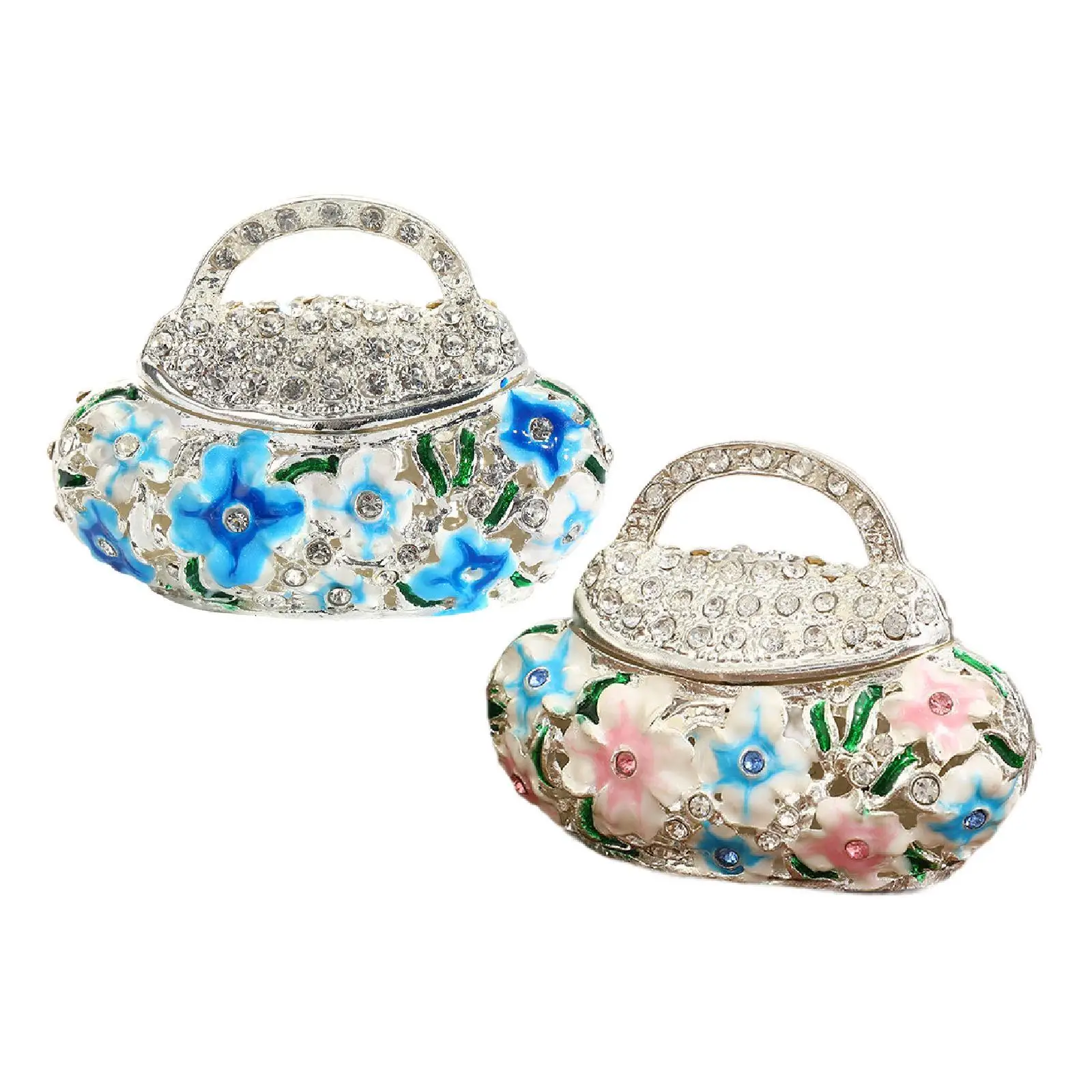 

Эмалированная навесная шкатулка для безделушек, органайзер для ювелирных изделий, орнамент, фигурка, ручная роспись