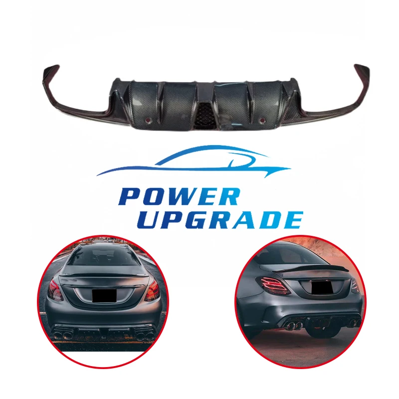 

Car Body Kit Rear Diffuser Lip For BenZ C Class W205 Brabus Style Carbon Fiber Rear Bumper Lip Diffuser