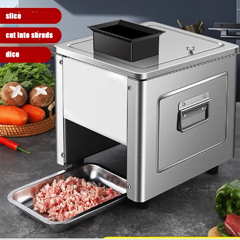 Fresh Meat Slicer Big Dual-Port Electric Small Household Meet Cutter Machine Meat Slicer
