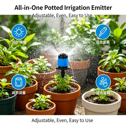 Garden Watering System Drip Irrigation Emitter For Garden Irrigation Blue 360 Degree Adjustable Sprinkler Garden
