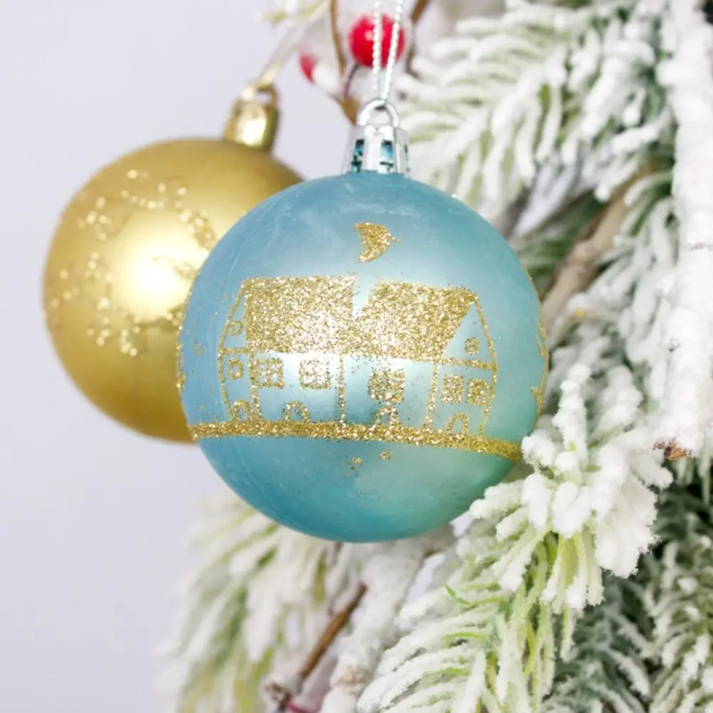 44PCS Fashion Plastic Christmas Ball Set 3-6cm Suspensable Christmas Tree Balls 10 Colors Xmas Ornament Ball Scene Supplies