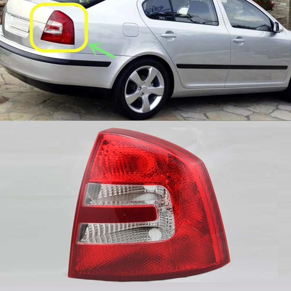Prawe tylne światło pasażera dla Skoda Octavia A5 Sedan 2004 2005 2006 2007 2008 Samochodowa tylna lampa tylna