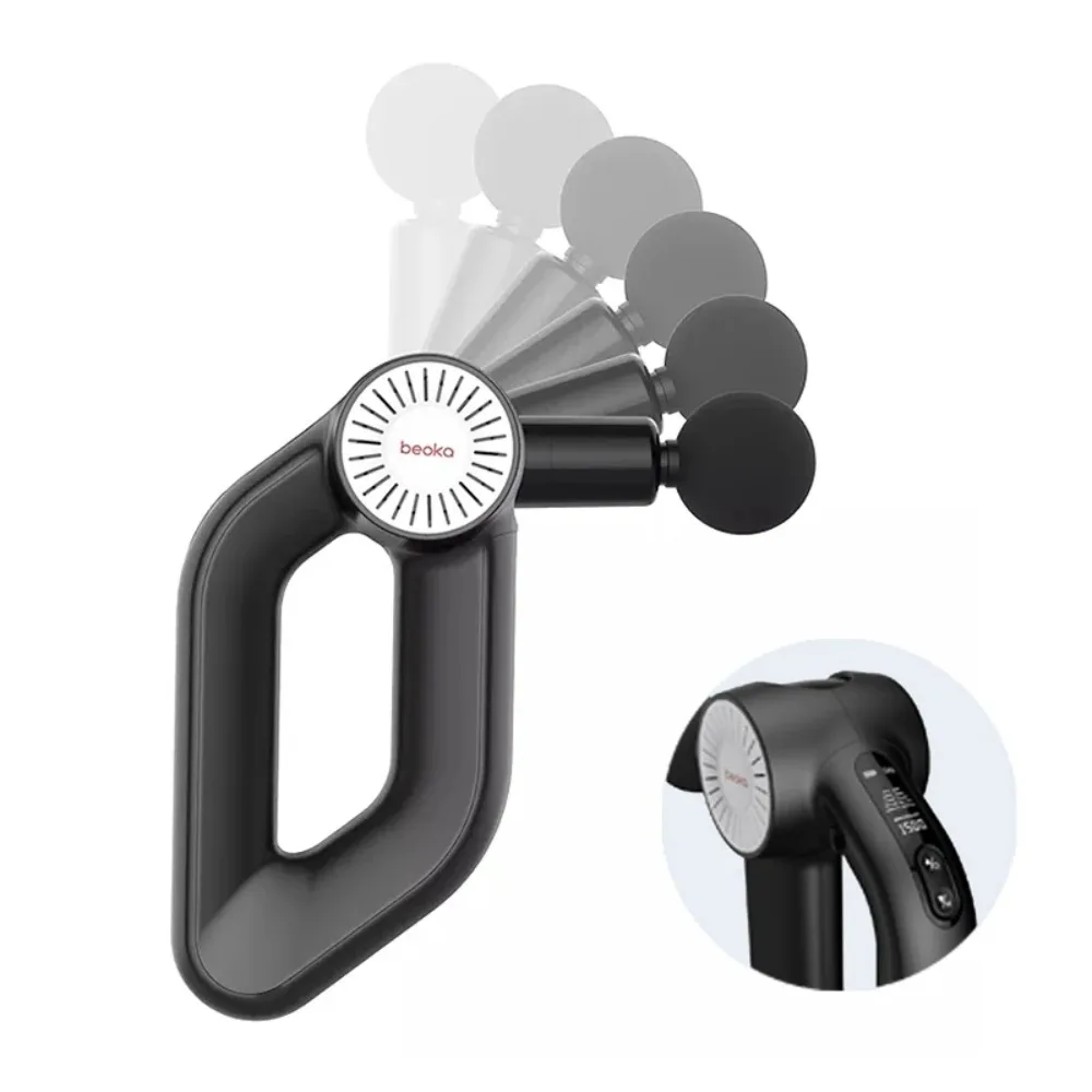 Massage Gun D6 PRO Heating/Cooling Heads 12MM Amplitude Heavy Handheld LCD Touch Screen Fascia Body view 2