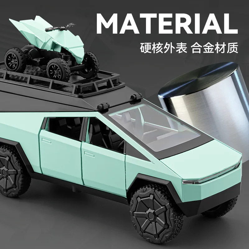 1:32 بيك اب التخييم RV سيارة نموذج سبيكة معدنية دييكاست ضوء الصوت هدية مع الأولاد جمع سيارة لعبة مجسمة الهدايا