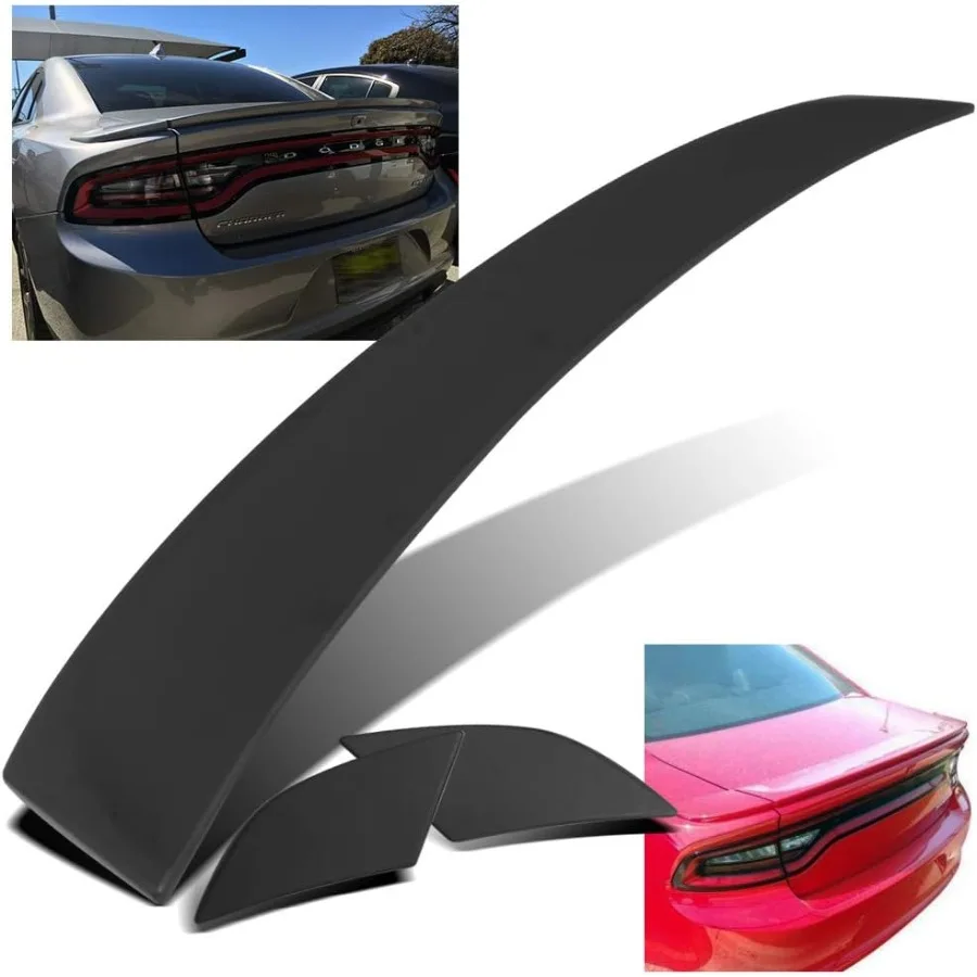 

For 1118 Vehicles 3PC Factory Style Flush Mount Rear Trunk Spoiler Wing with Aerodynamic Design for Enhanced Stability and Styl