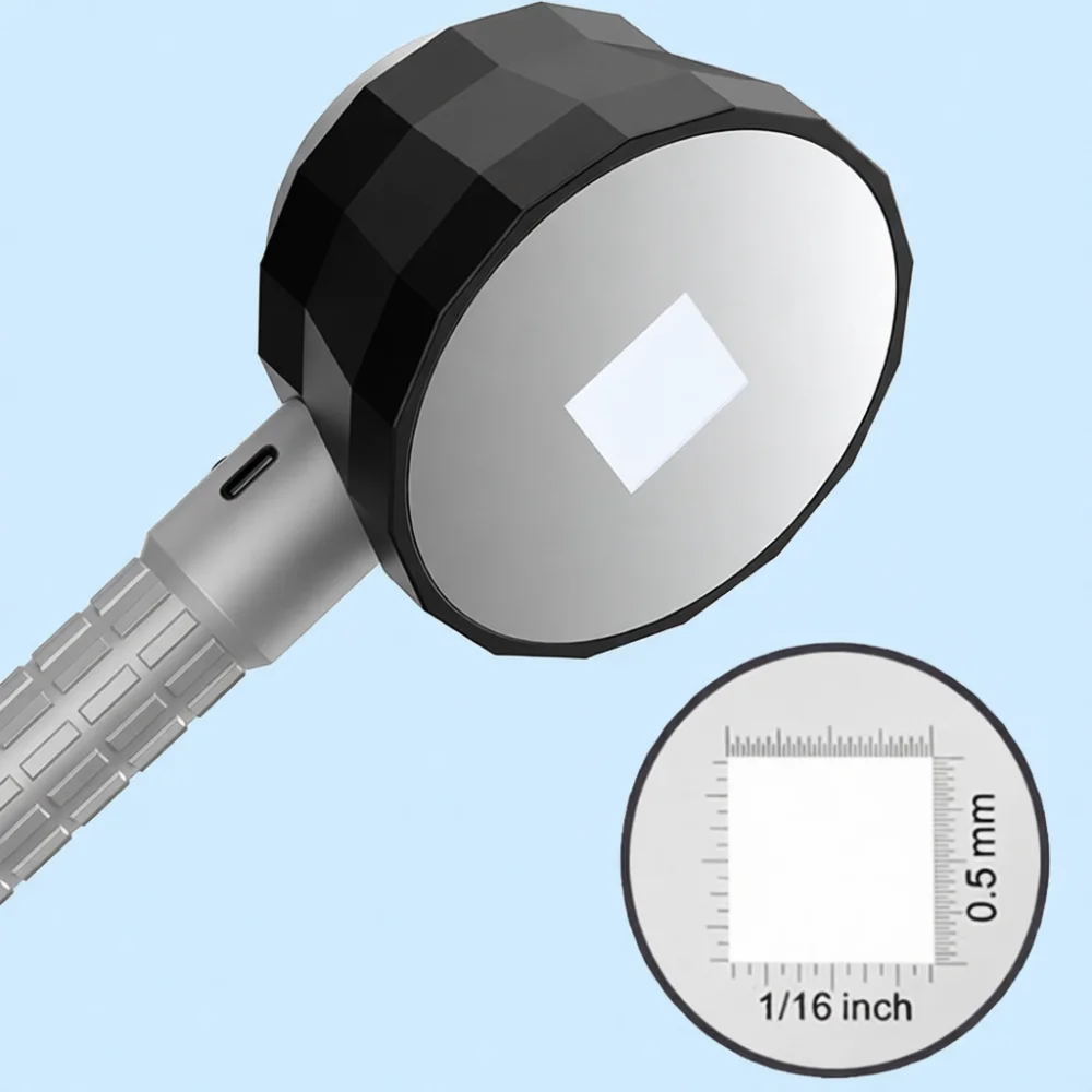 90X Handheld Microscope With Measuring Scale White Purple LED Light For Jewelry Gemstone Craft Repair Identification