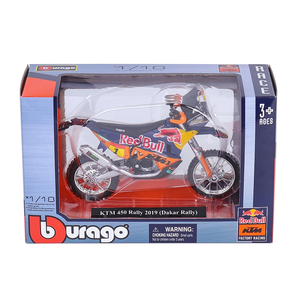 Bburago 1:18 KTM 450 790 Adventure R Rally BMW original authorized simulation alloy motorcycle model toy car gift collectio