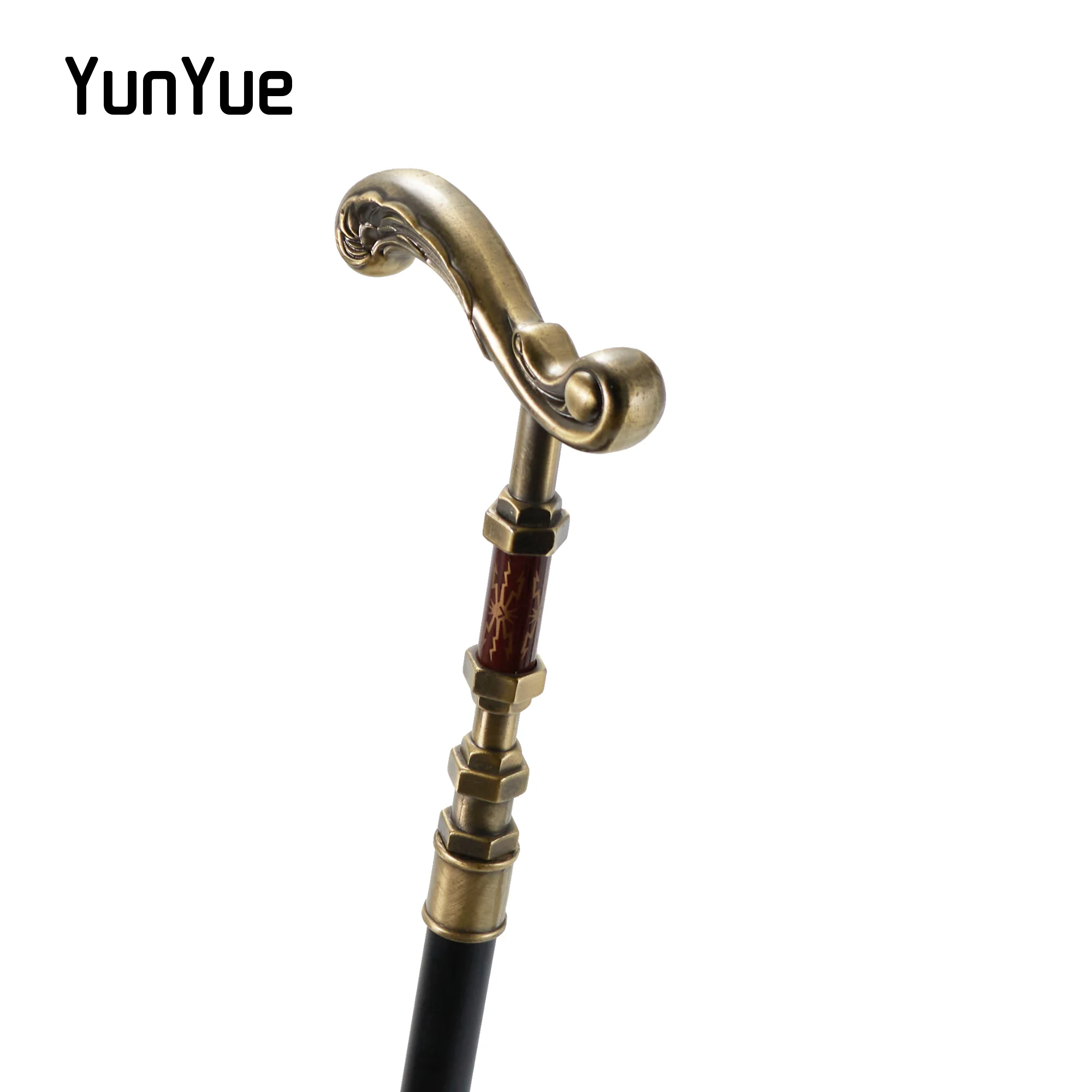 女性のためのヴィンテージブロンズフラワーウォーキングスティック、装飾的な吸血鬼、ファッショナブル、エレガント、ハロウィーン、コスプレ、パーティー、93cm