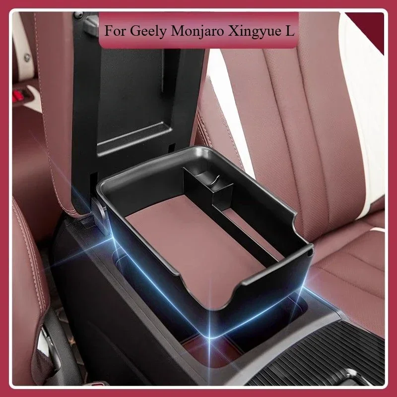 LHD For Geely Monjaro Xingyue L 2022 23 2024 Car Center Console Organizer Storage Interior Armrest Storage Box Auto Accessories