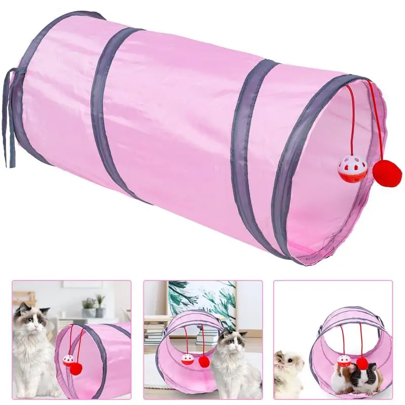 1pc dobrável pet tubo escondido gatinho pequeno cão gato túneis pequeno animal de estimação túnel brinquedo gatos manter quente tubo e jogando brinquedo cama para animais de estimação