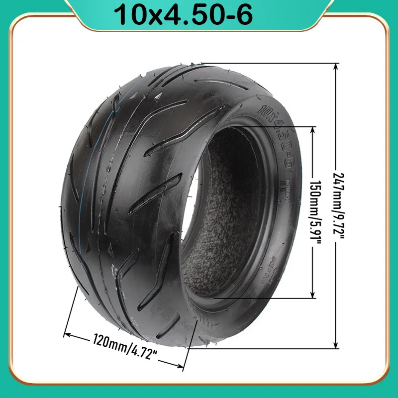 10Inch 10x4.50-6 Vacuum Tubeless Tyre for Yume Hawk Pro Electric Scooter 10 * 4.50-6 Tires Parts