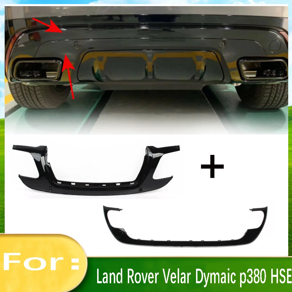 2PCS For Land Rover Range Rover Velar Dymaic P380 HSE 2017 2018 2019 2020 2021 L560 Car Rear Bumper Cover Trim Middle Trim Strip