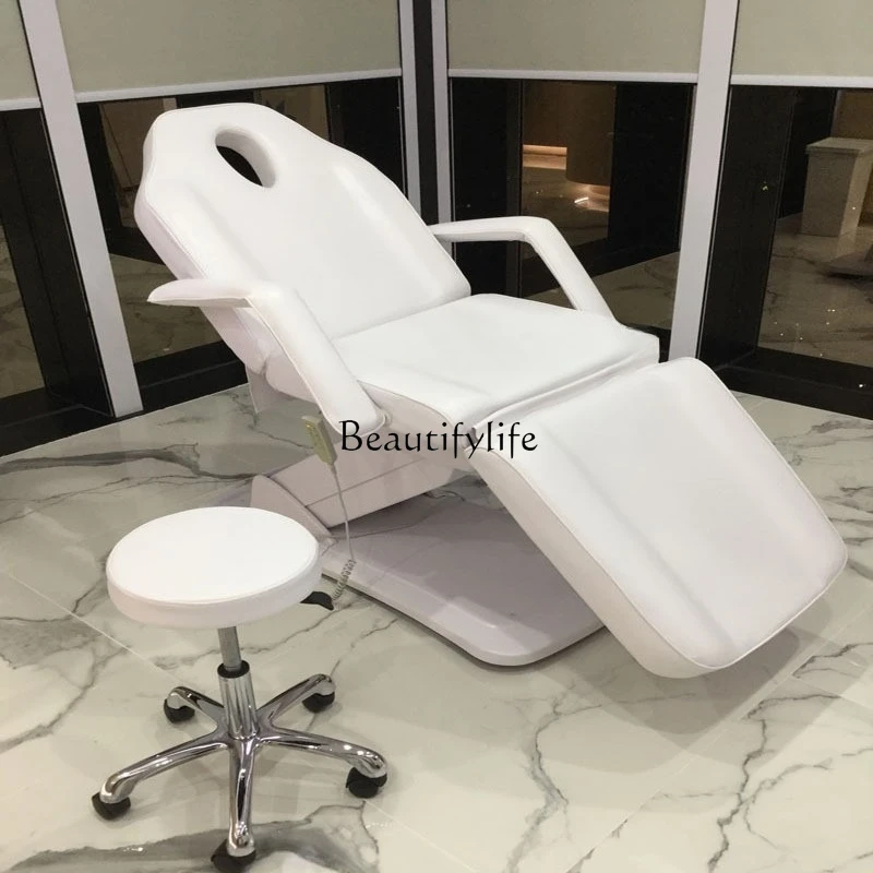 02*Electric lifting tattoo embroidery multi-functional adjustment ear-picking tattoo chair for beauty salons