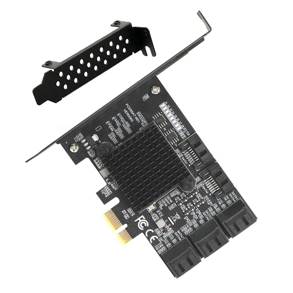 8 Port For SATA 3.0 PCI Express Expansion Card 6Gbps Controller Adapter For PC Desktop Server Hard Drive Storage With Low Profil