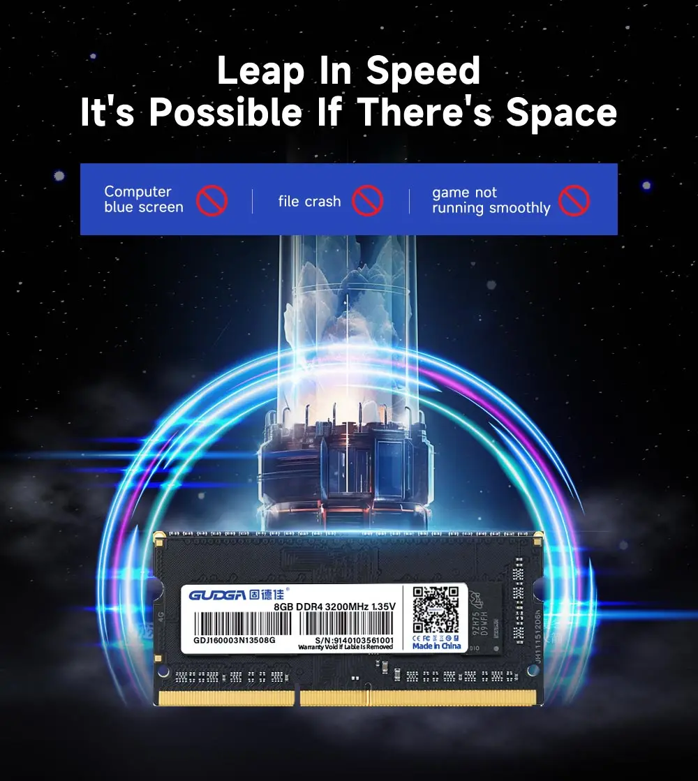 GUDGA Ram Ddr4 Notebook Ram Memory 4GB 8GB 16GB 32GB 3200MHZ 2666MHZ Sodim 1.2V For Laptop Computer Accessories