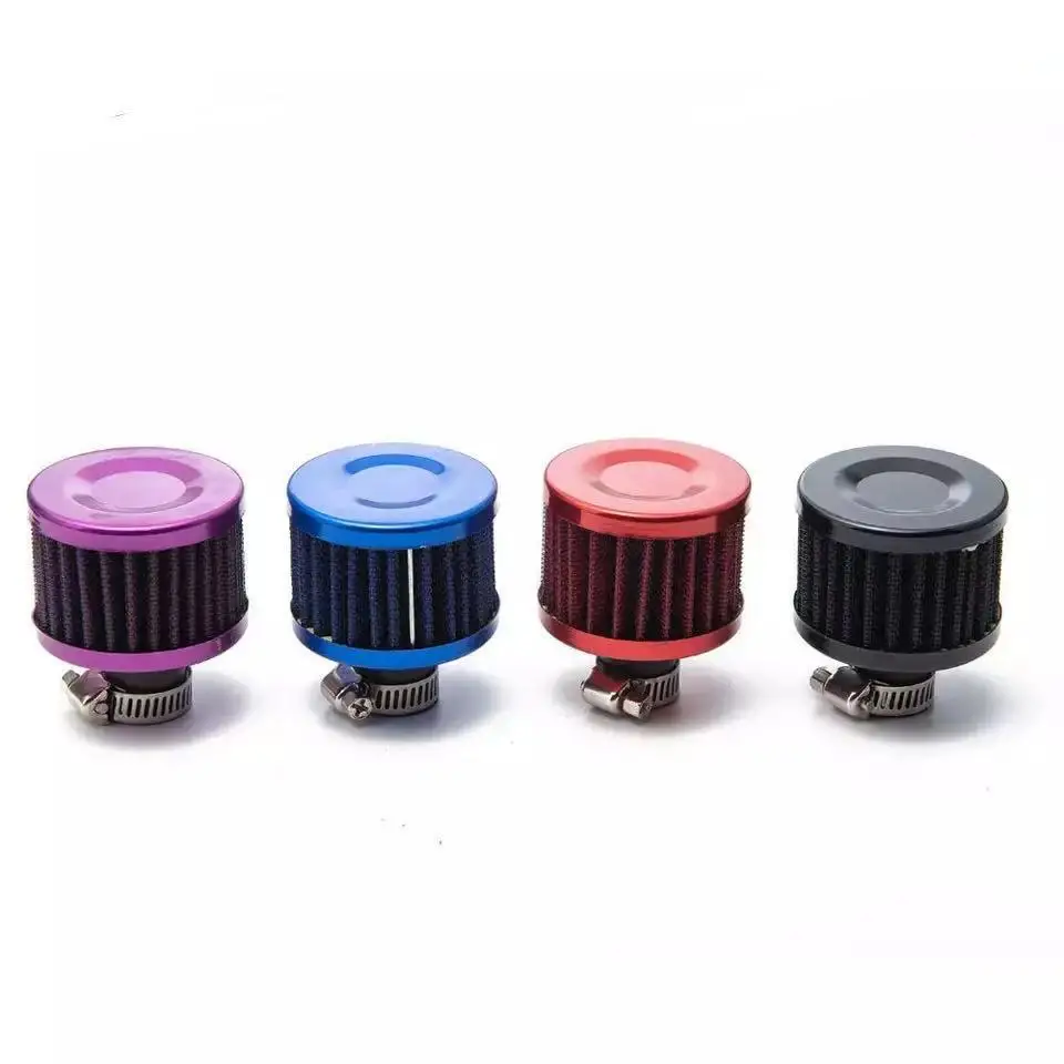 Universal 12mm Car Air Filter Cold Air Intake Mushroom style Motorcycle Mini Breather Filter High Flow Crankcase Vent Cover