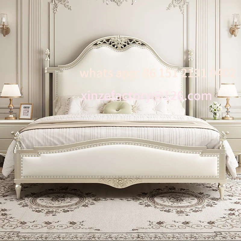 

Customizable French light luxury solid wood bed American master bedroom bed