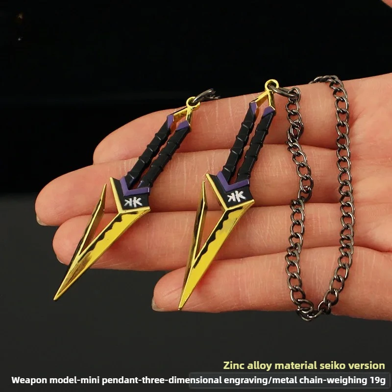 Valorant – périphériques de jeu 7cm/2.75 pouces, épées mêlées, modèle d'arme en métal Katana japonais, accessoires, ornements, cadeaux, jouets pour garçons