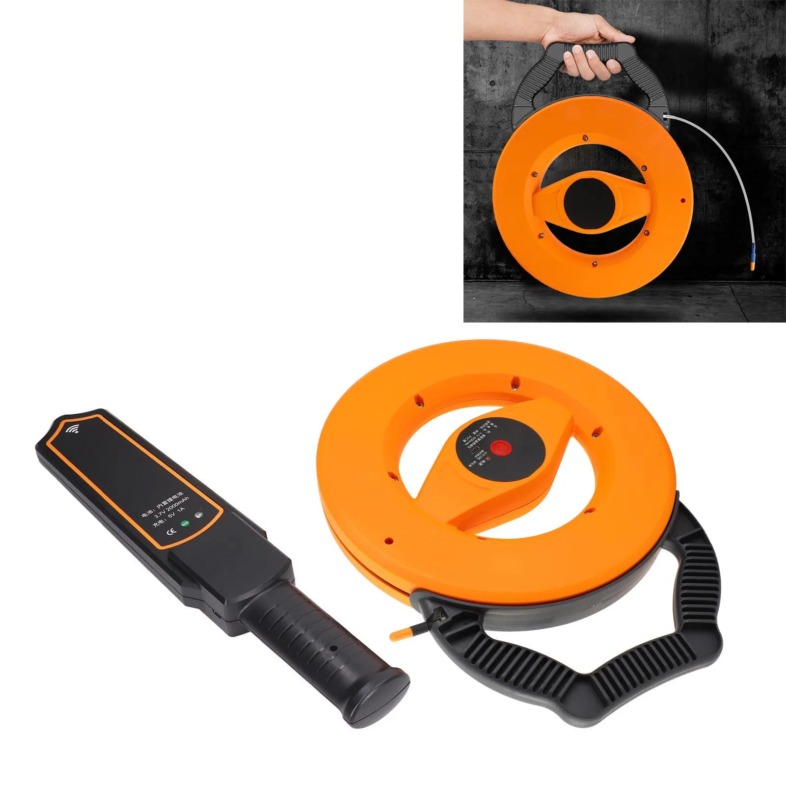 Pipe Blockage Detector Waterproof 30m Pipeline Portable Plugging Clogging Tester for Home Detection Instrument Wall Pipe Scanner